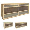 vidaXL Reptile Terrarium Bearded Dragon Tank with Double Doors Snake Enclosure