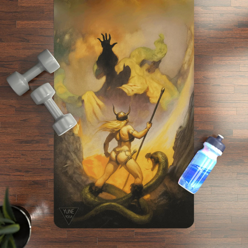 Yoga Mat - The Cave Warrior Heroine Design