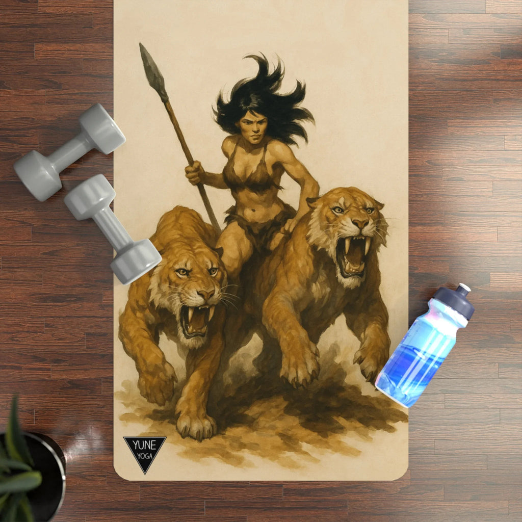 Yoga Mat - Sabertooth Warrior Design