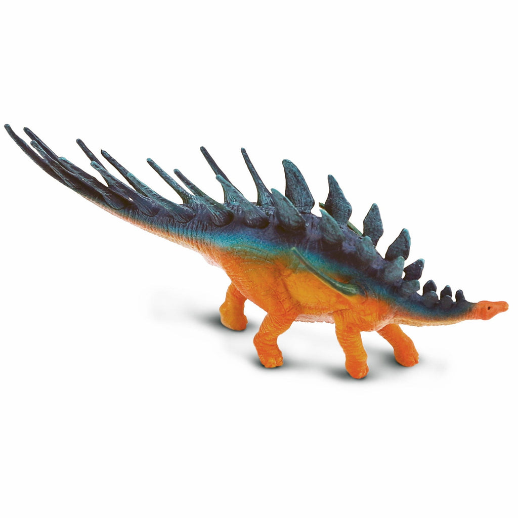 Side angle of Kentrosaurus Dinosaur Toy showcasing its unique spines